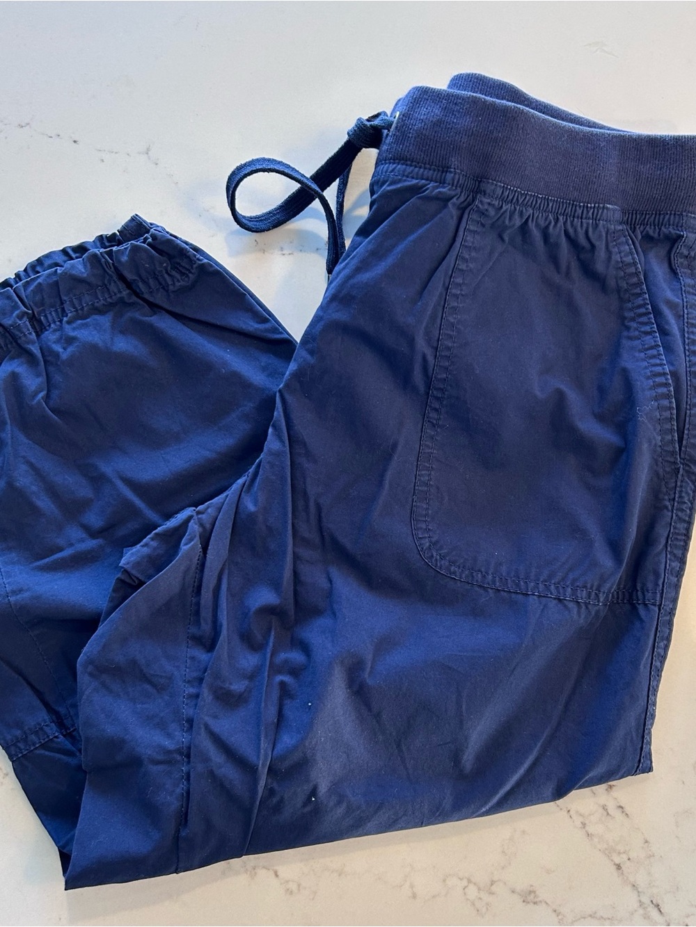 Joe Fresh Vintage Navy Cropped Drawstring Joggers Y2K 90s Medium